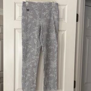 LISETTE Black and White Striped Leggings